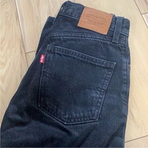 Levi’s 70s High Slim Straight Black Jeans Sz 26